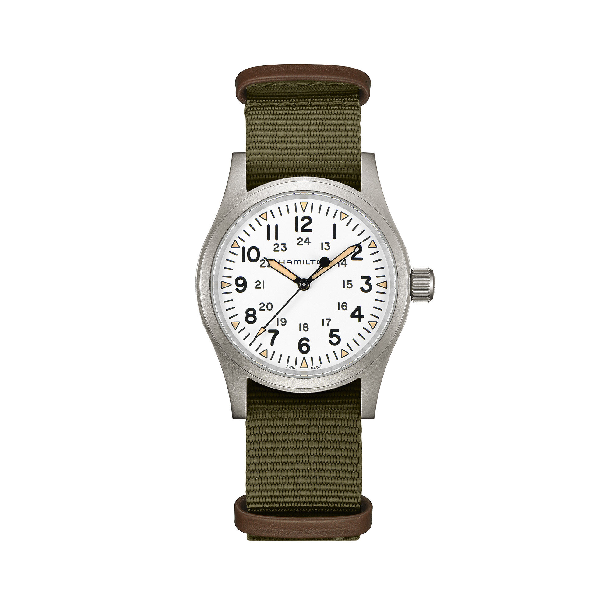 Khaki Field Manual 38 mm Stainless Steel