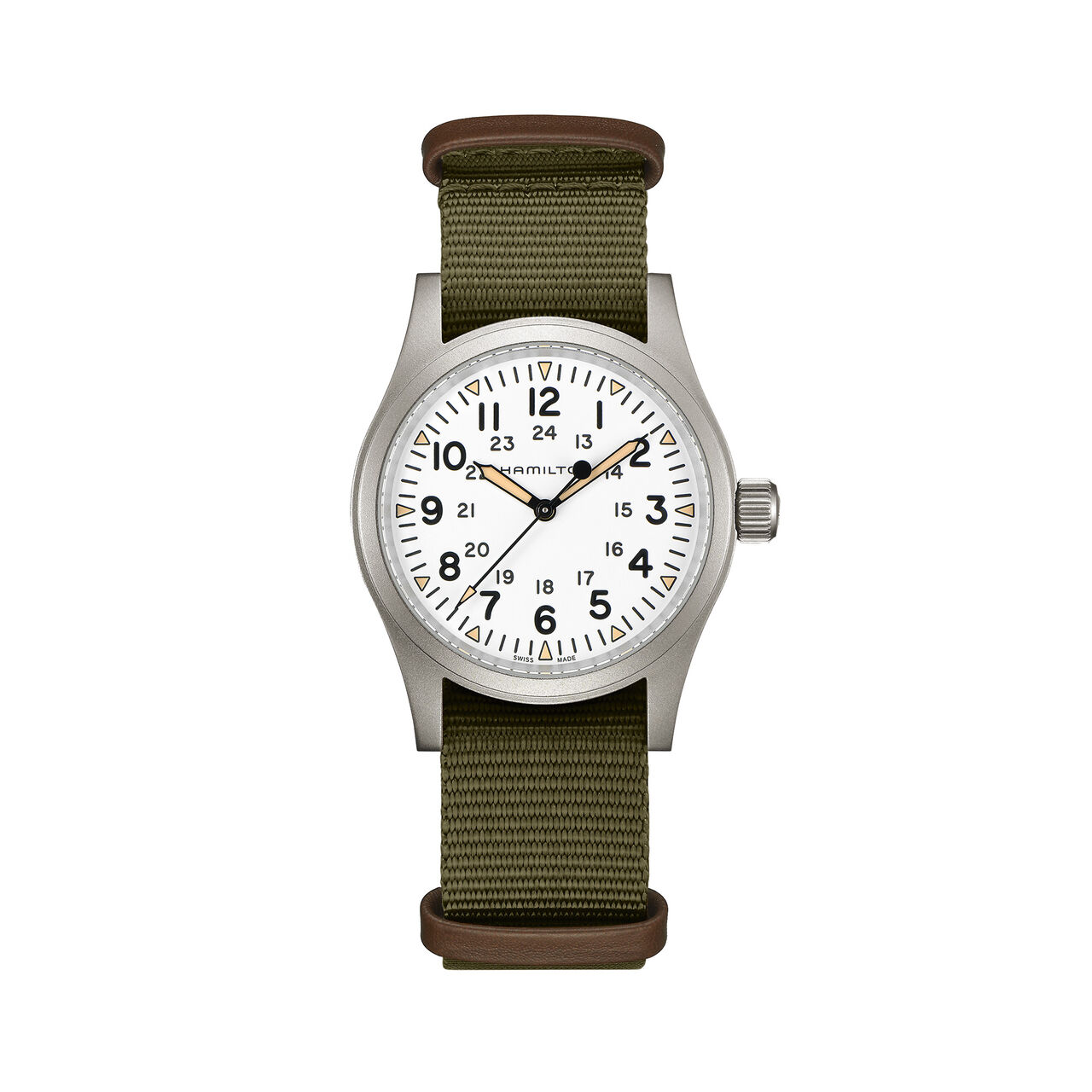 Hamilton Khaki Field 38 mm manuelle en acier inoxydable image number 0
