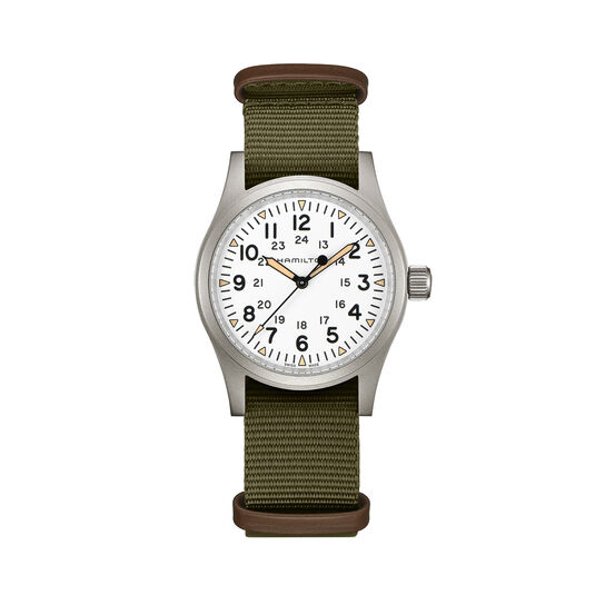 Hamilton Khaki Field 38 mm manuelle en acier inoxydable image number 0