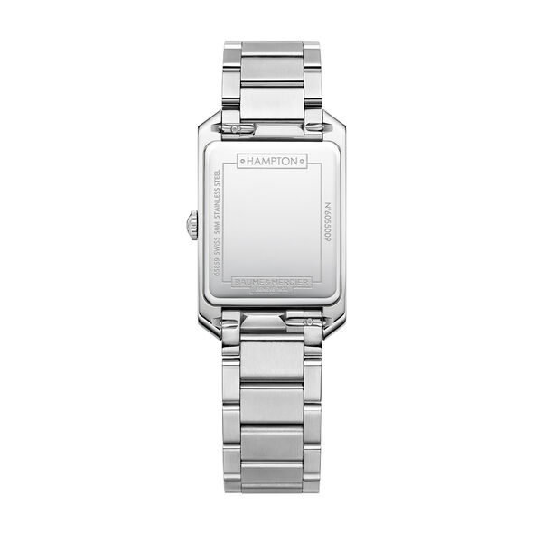 Hampton 35 X 22 mm quartz en acier inoxydable et diamants