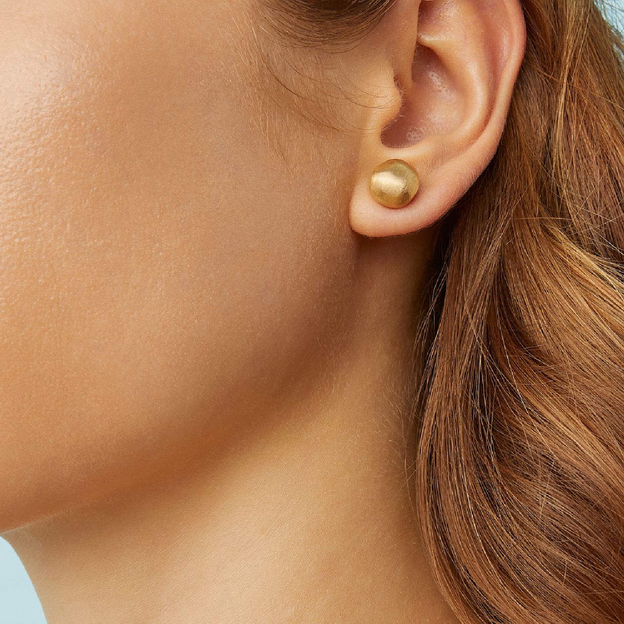 Marco Bicego Africa Yellow Gold Stud Earrings On Model image number 1