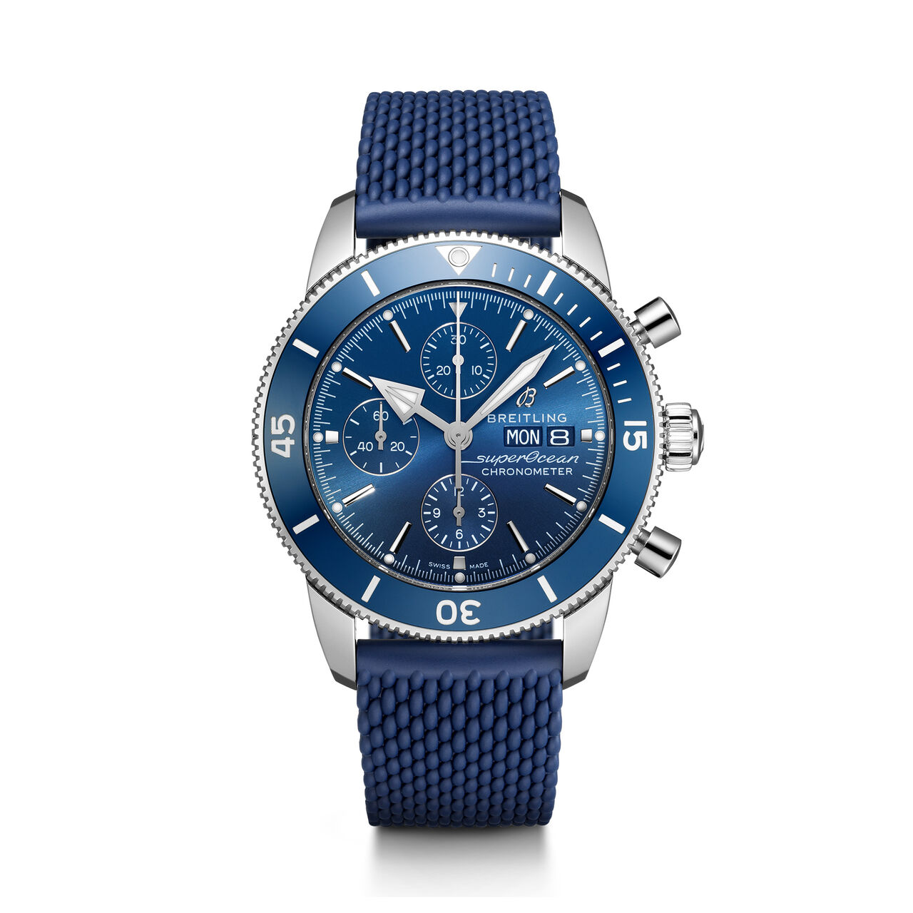 breitling superocean heritage chronograph 44 steel rubber strap folding clasp a13313161c1s1 image number 0