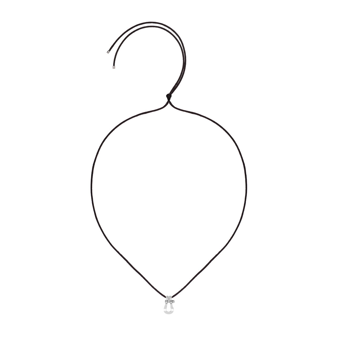 Force 10 Large White Gold and Satin Cord Pendant image number 1