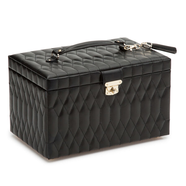 Coffret à bijoux Caroline noir, grand modèle 