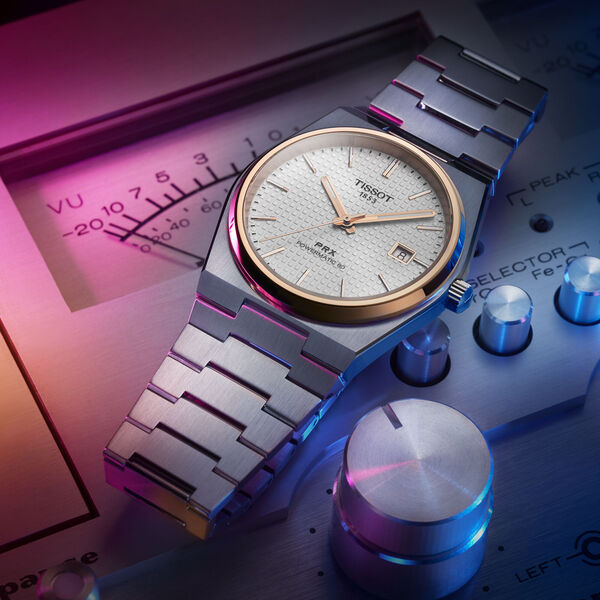 PRX 40 mm automatique en acier inoxydable et PVD or rose