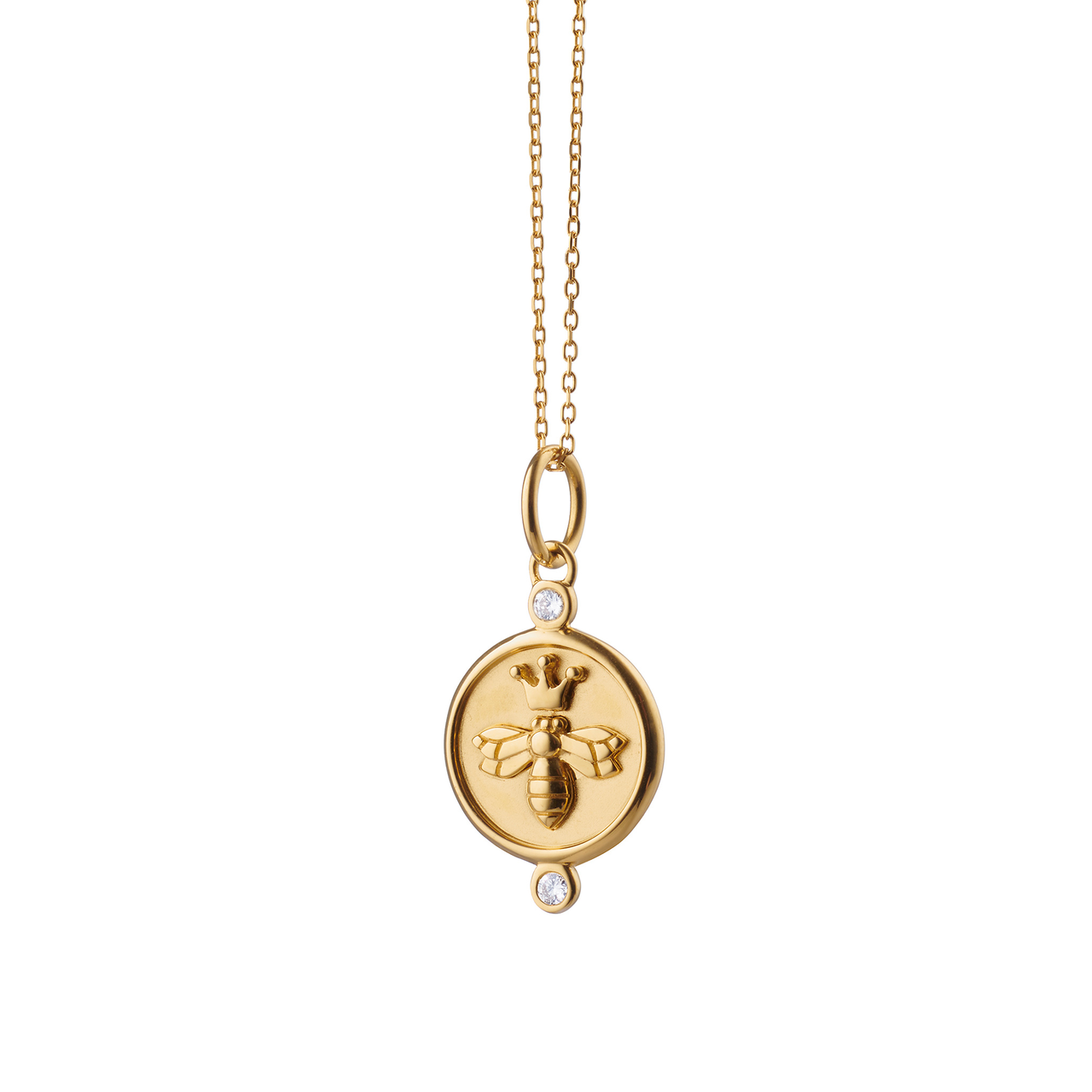 Pendentif Queen Bee Modern Charm en or jaune avec diamants image number 0