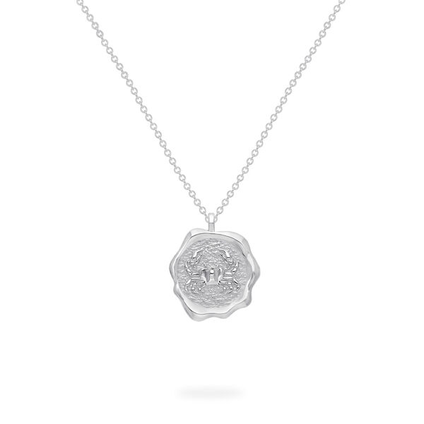Pendentif Cancer du zodiaque en argent sterling