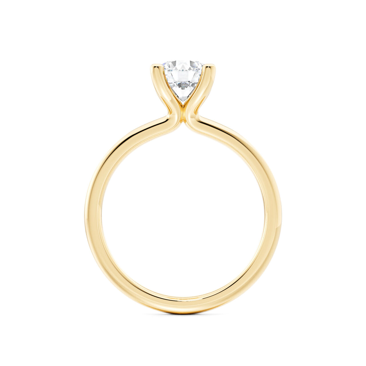 Birks Ros&eacute;e du Matin Round-Cut Solitaire Diamond Engagement Ring in Yellow Gold image number 2