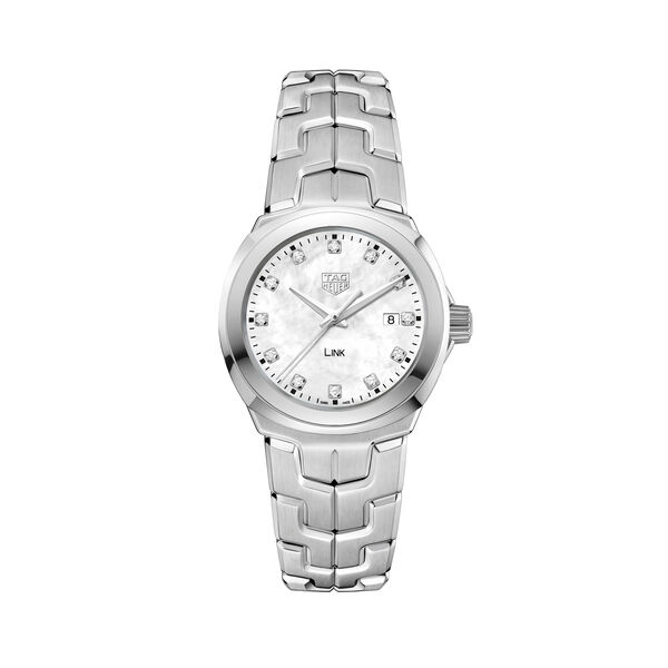 Link Quartz 32 mm Stainless Steel and Diamond