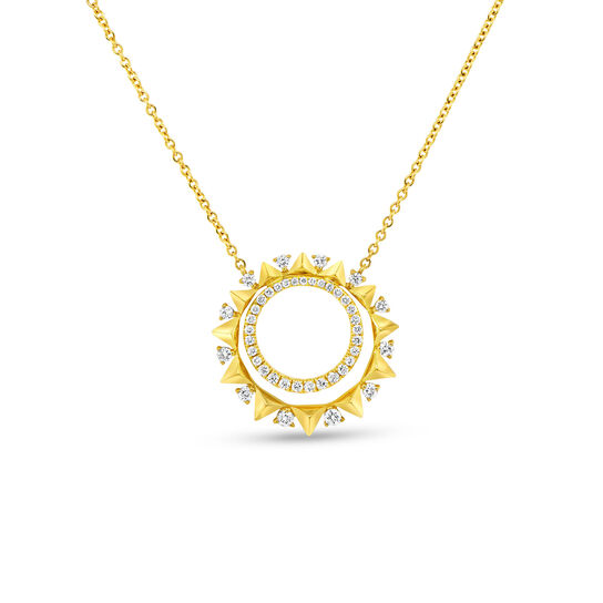 Uneek Gatsby Yellow Gold and Diamond Pendant LVNAD315Y image number 0