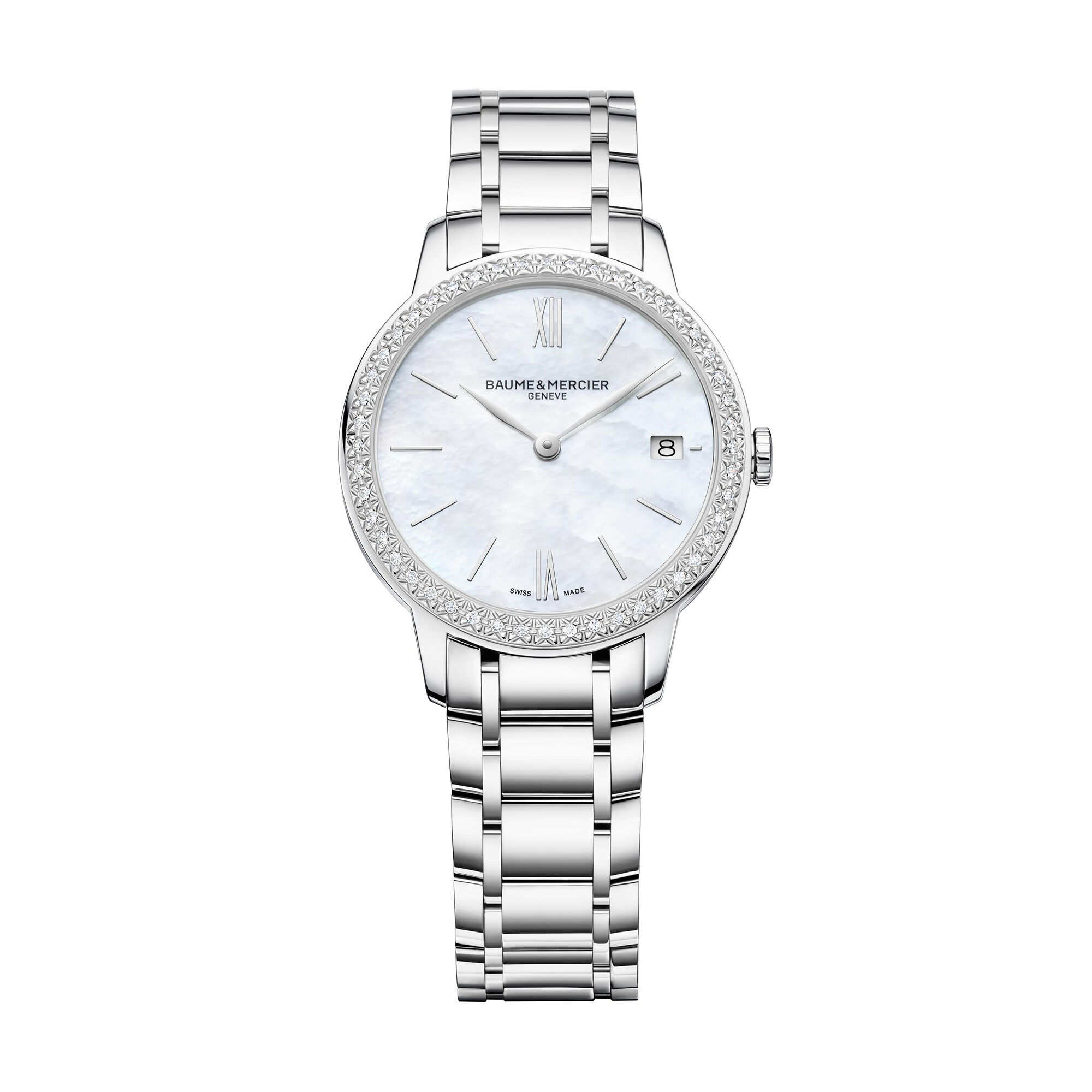 Baume Mercier Women s Watch Classima Quartz Steel and Diamond