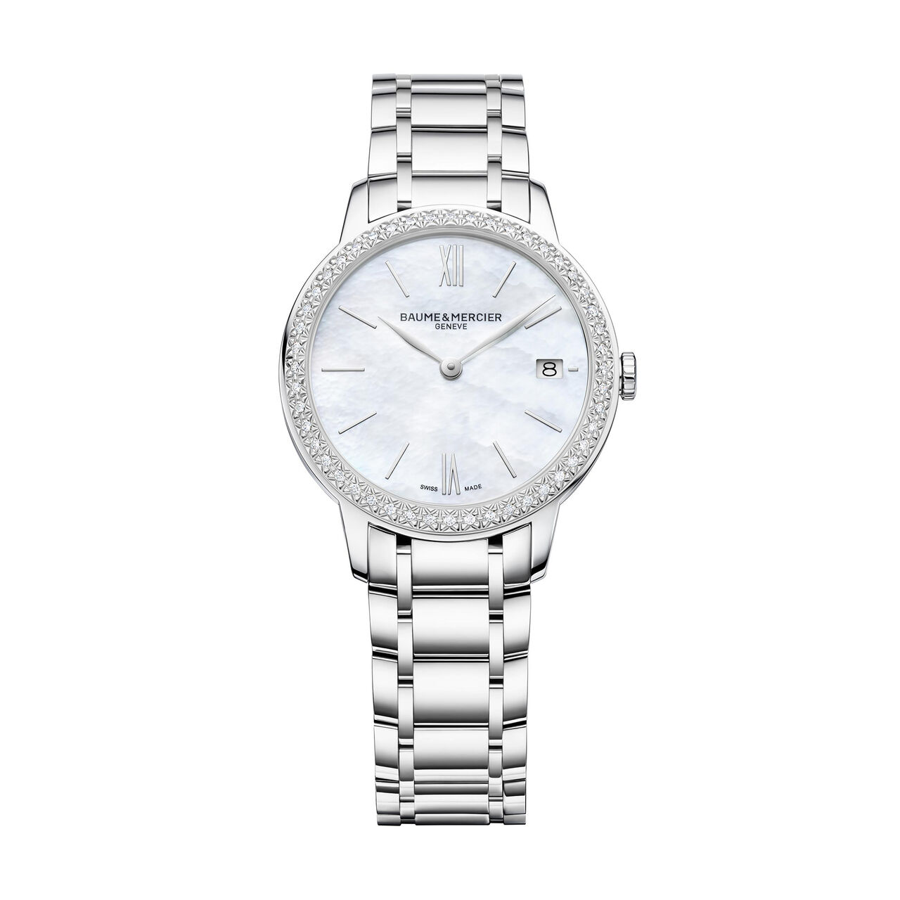 Classima 31 mm quartz en acier inoxydable et diamants image number 0