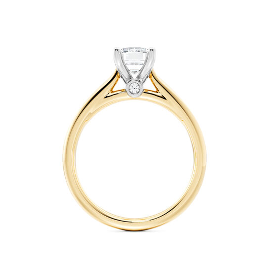 Birks 1879 Yellow Gold Emerald-Cut Solitaire Diamond Engagement Ring image number 2