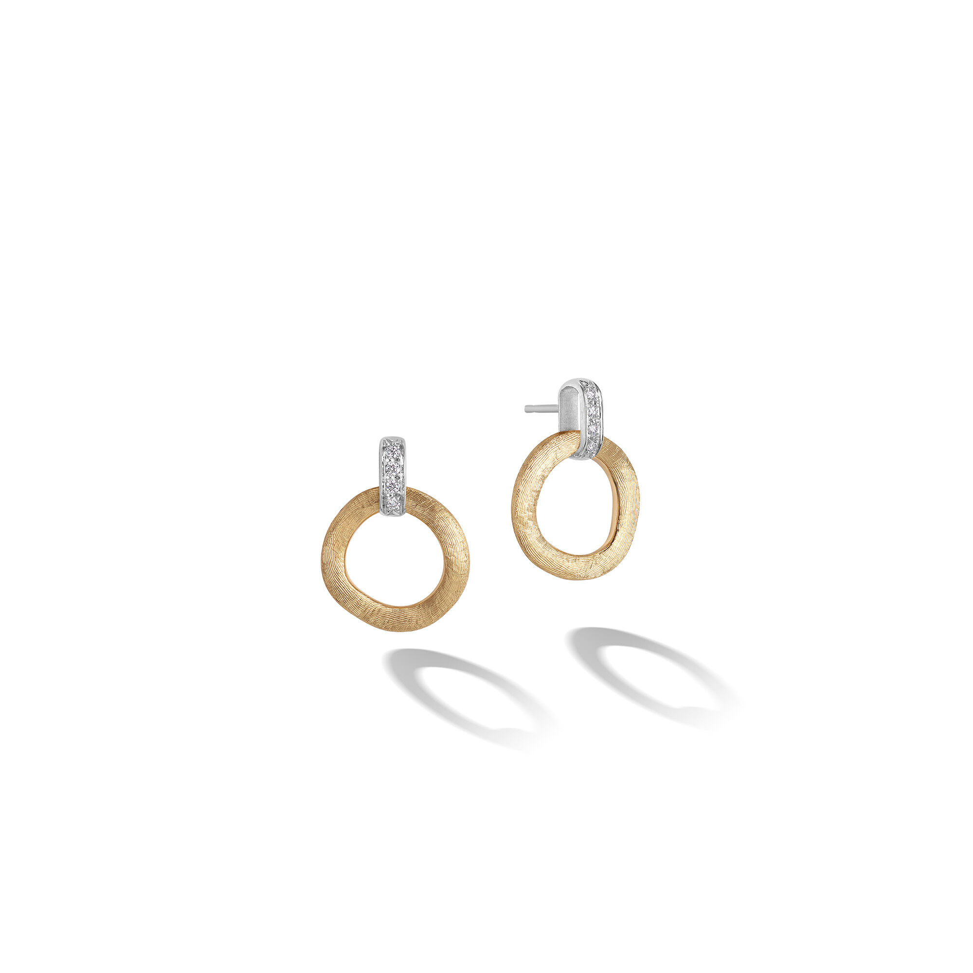 Jaipur Yellow Gold and Diamond Earrings