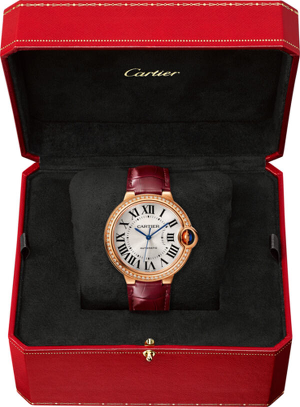Ballon Bleu de Cartier 36 mm automatique en or rose et diamants