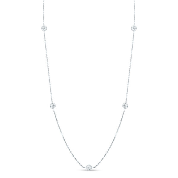 Diamonds by the Inch White Gold 7-Row Station Diamond Necklace