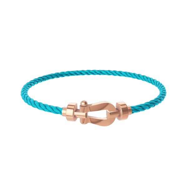 Bracelet cable Force 10 en or rose, modèle moyen