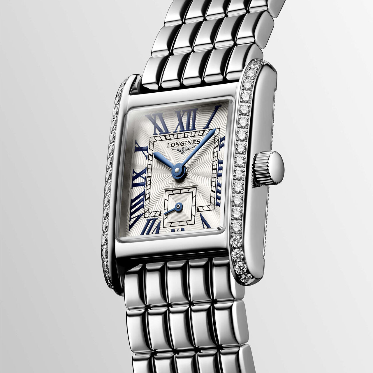 Longines Mini DolceVita Quartz 21 x 29 mm Stainless Steel and Diamond Face image number 1