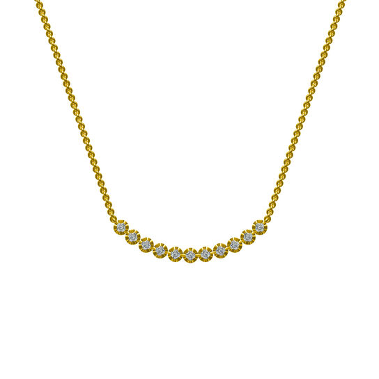 Yellow Gold and Diamond Necklace image number 0