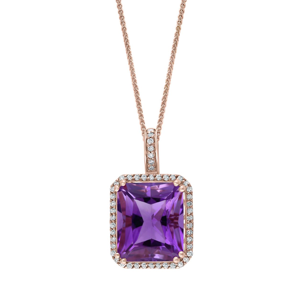maison bijoux birks salon rose gold amethyst and diamond pendant pil01069am image number 0