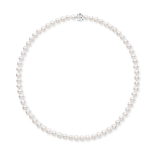 Collier de perles de culture d'eau douce 6-6,5 mm en argent