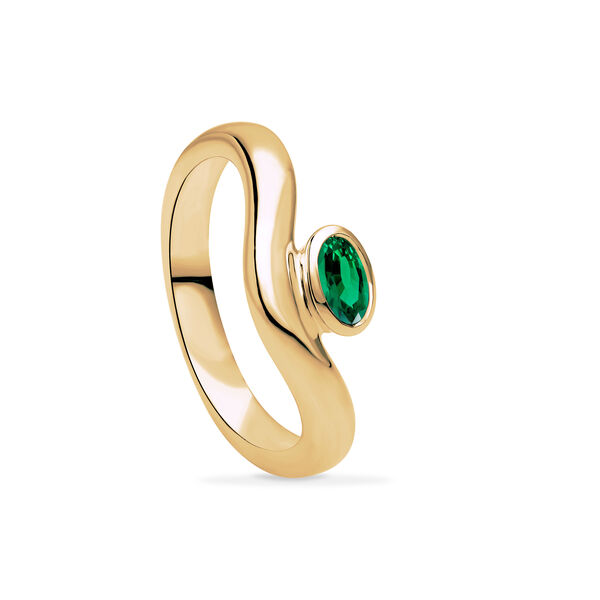 Yellow Gold Emerald Ring