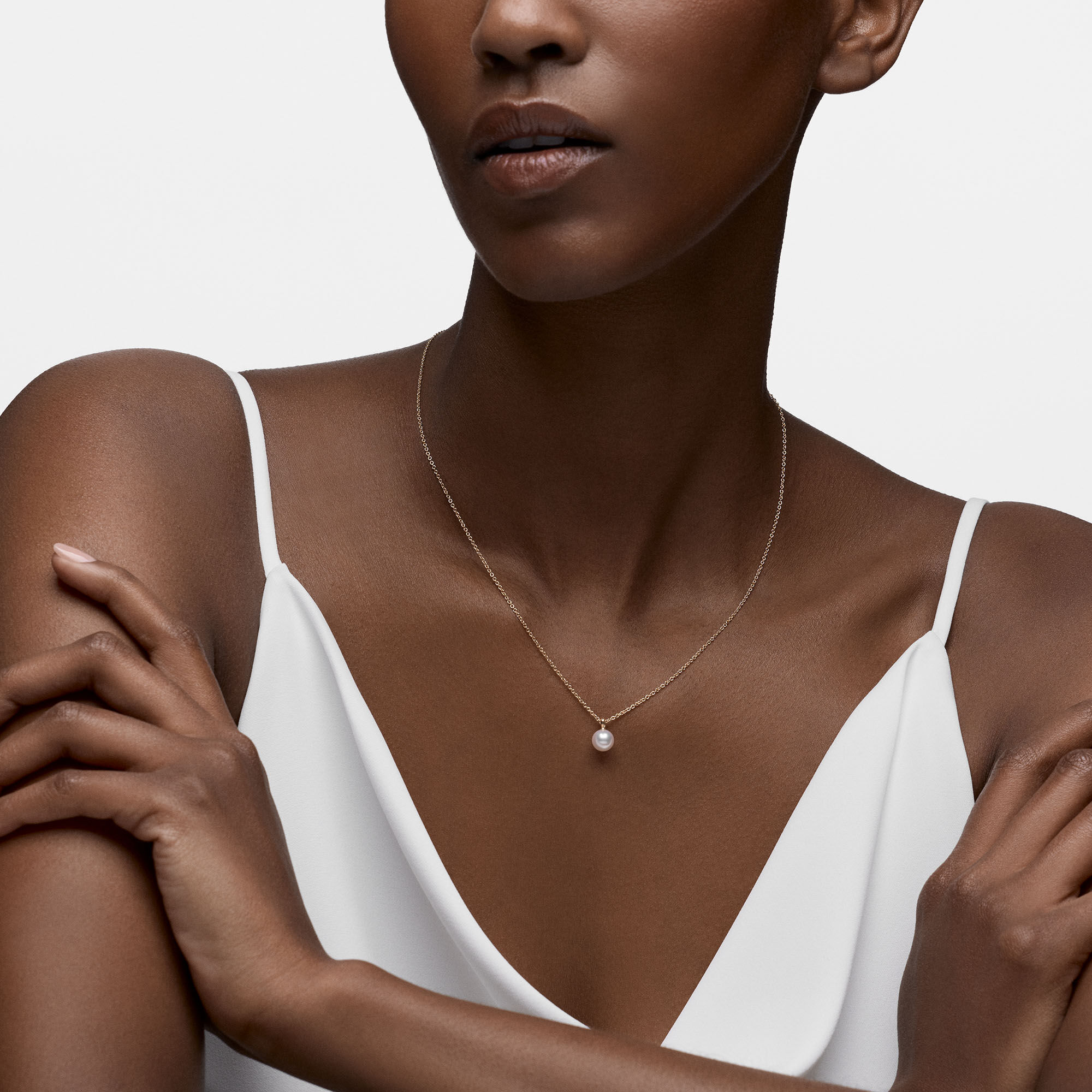 6.5–7 mm Yellow Gold Akoya Pendant Necklace