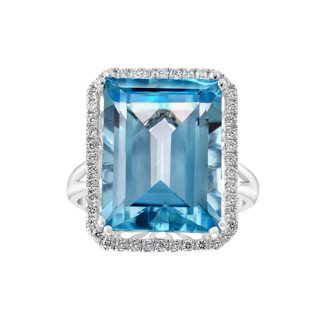 maison bijoux birks salon white gold emerald cut swiss blue topaz and diamond ring rh02359bs image number 0
