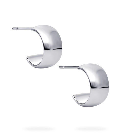 Birks Essentials Sterling Silver 13 &times; 7 mm Hoop Earrings image number 1