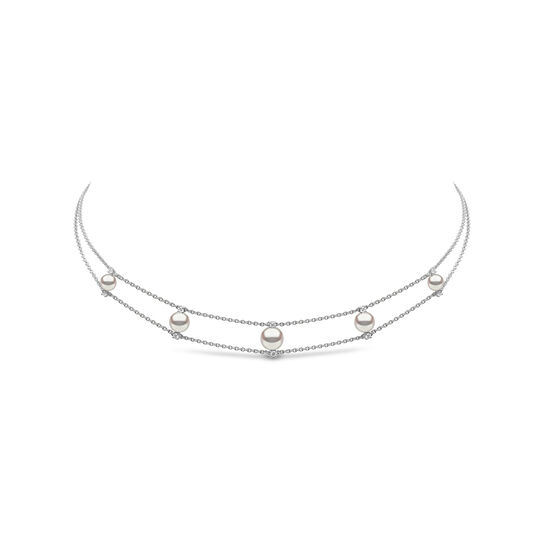 yoko london trend white gold 5 pearl choker q2090nlet 7f front image number 0
