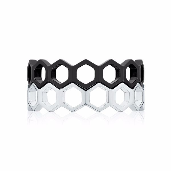 Stackable Titanium Bee Chic Ring