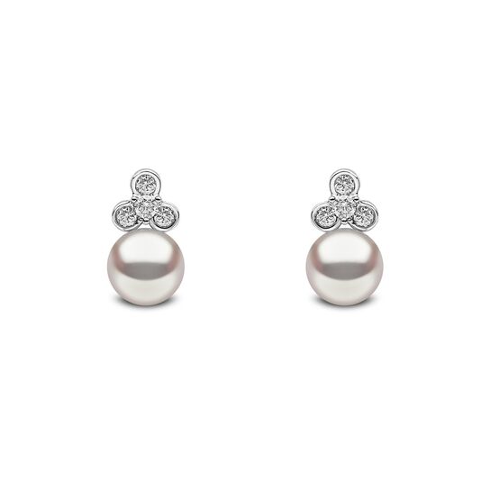 yoko london trend pearl white gold stud earrings tem0217 7f front image number 0