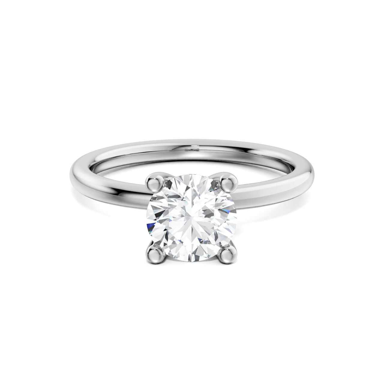 Birks Ros&eacute;e du Matin Round-Cut Solitaire Diamond Engagement Ring in Platinum image number 0