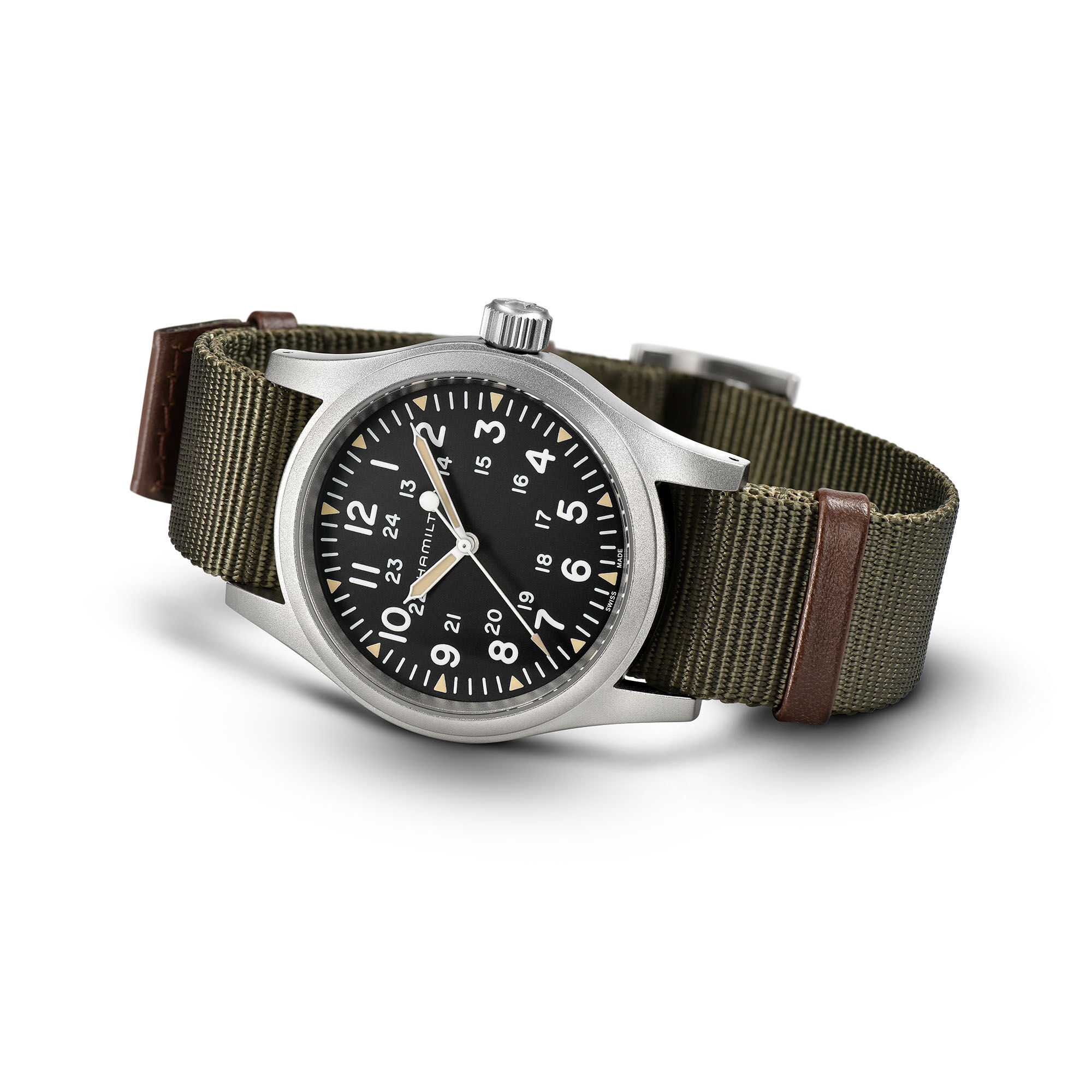 Khaki Field Manual 38 mm Stainless Steel