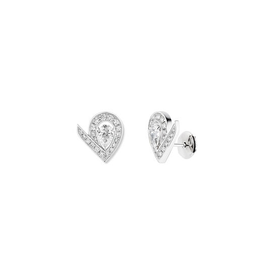 Chaumet Josephine Aigrette White Gold and Diamond Pavé Stud Earrings image number 2