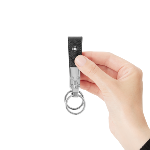 Sartorial Stainless Steel and Leather Key Ring