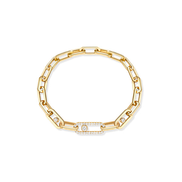 Bracelet Move Link en or jaune avec diamants