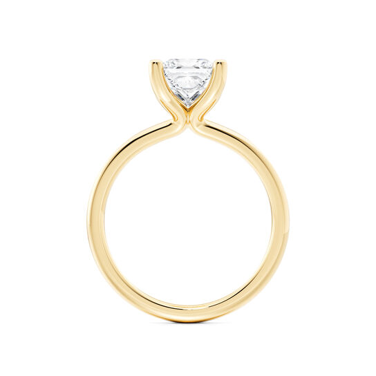 Birks Ros&eacute;e du Matin Bague de fian&ccedil;ailles en or jaune avec diamant solitaire taille princesse image number 2