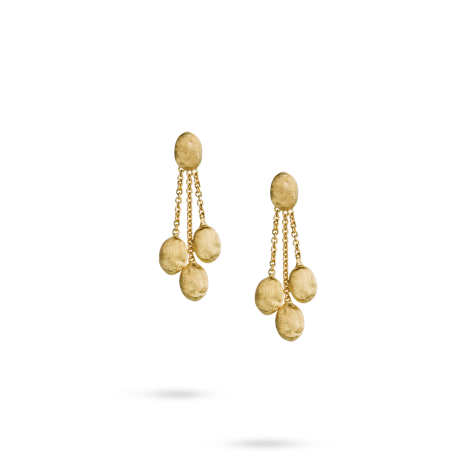 Siviglia Yellow Gold Three Strand Earrings Marco Bicego Birks