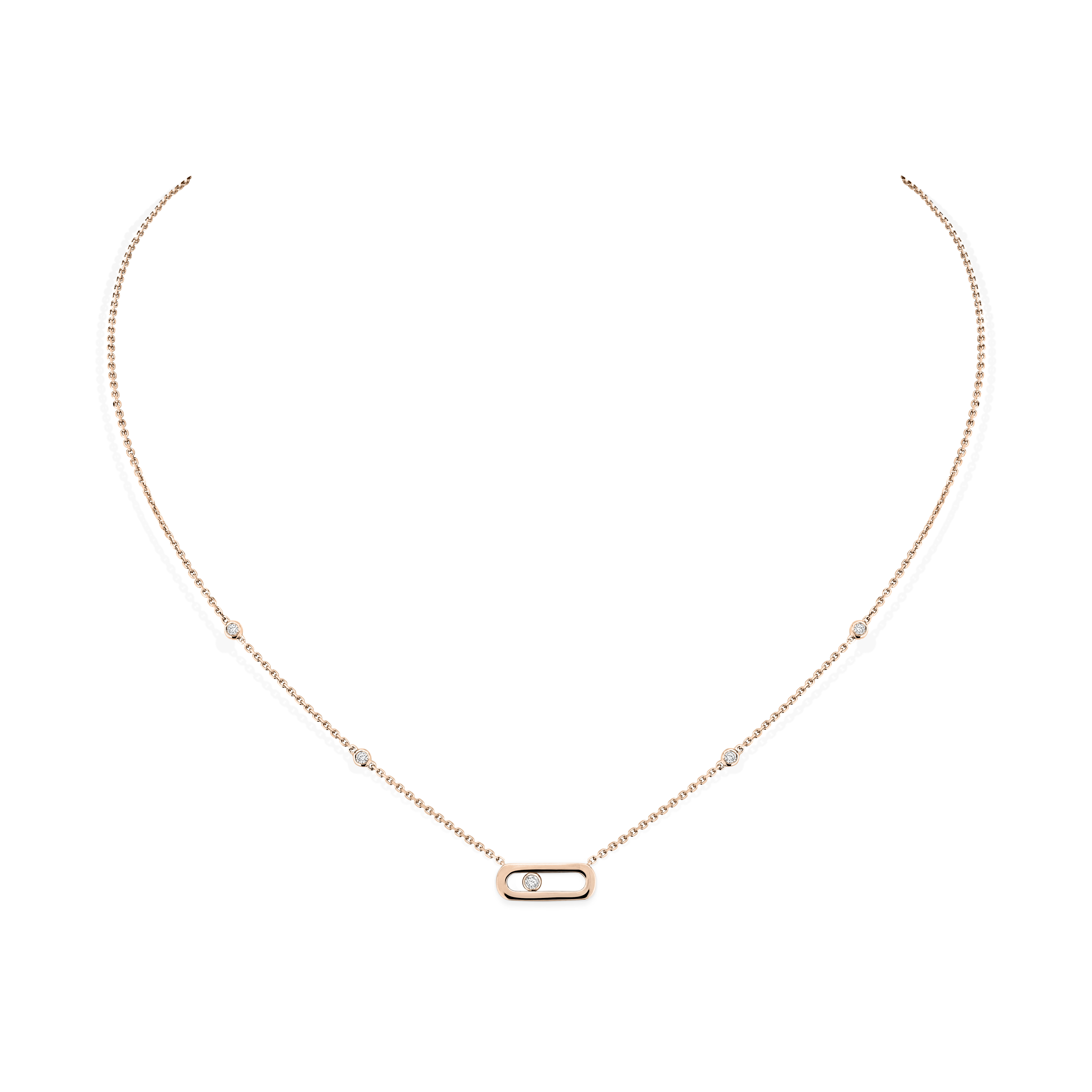 Move Uno Rose Gold and Diamond Pendant