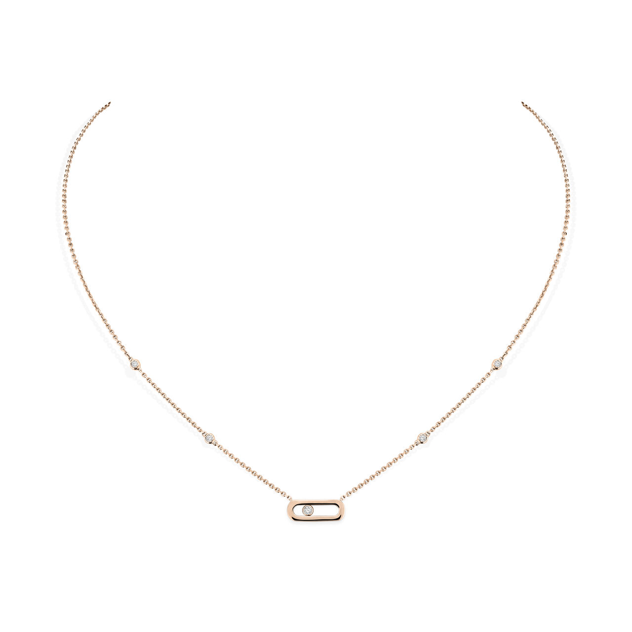 Messika Move Uno Rose Gold and Diamond Pendant 10053 image number 0
