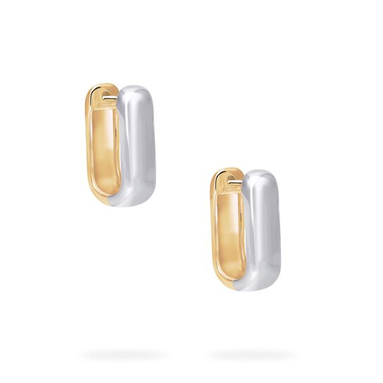 Side profile of Birks Essentials hoop earrings image number 3