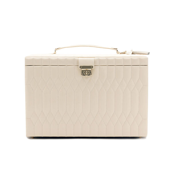 Coffret à bijoux Caroline ivoire, modèle très grand