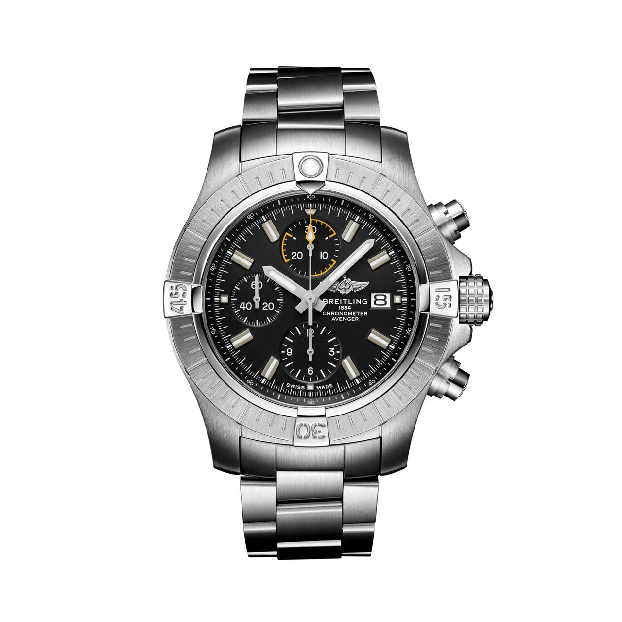 maison birks breitling avenger chronograph 45 steel black a13317101b1a1 image number 0