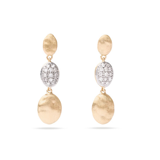 Marco Bicego Siviglia Yellow Gold and Diamond Drop Earrings OB1234 B YW Front image number 0