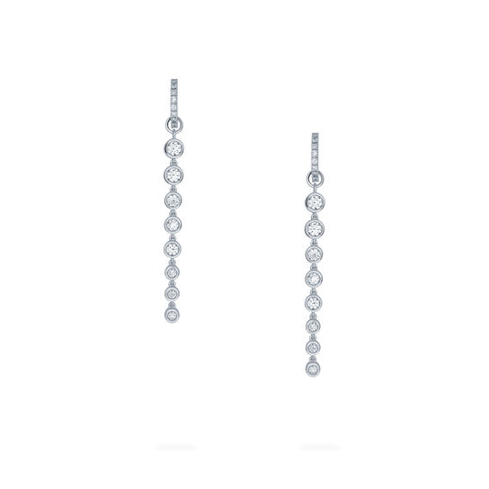 bijoux birks splash diamond hoop drop earrings image number 3