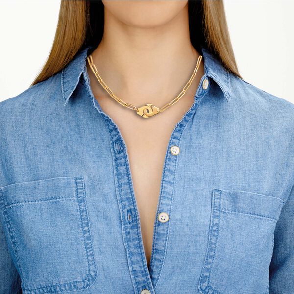 Menottes Dinh Van R12 Yellow Gold Necklace
