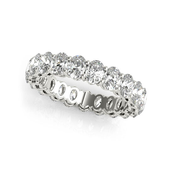 3.15 ct Oval Cut Diamond Eternity Wedding Band-6.5 image number 2