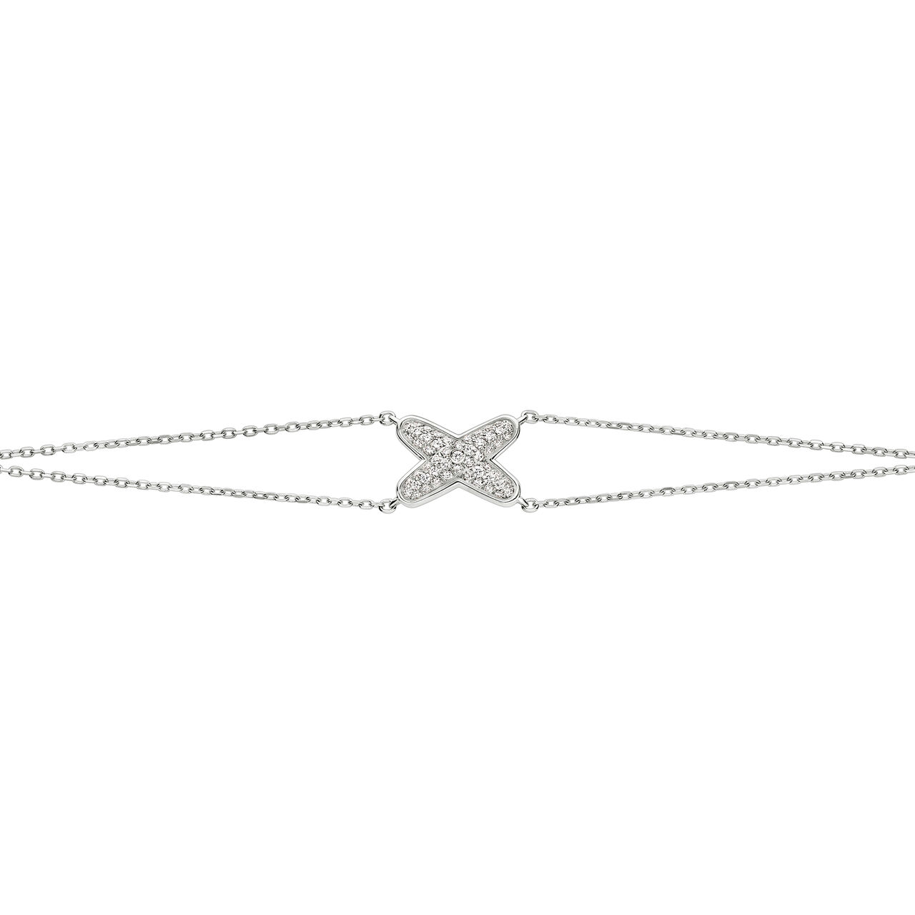 maison birks chaumet jeux de liens white gold diamond pave bracelet 083220 image number 0