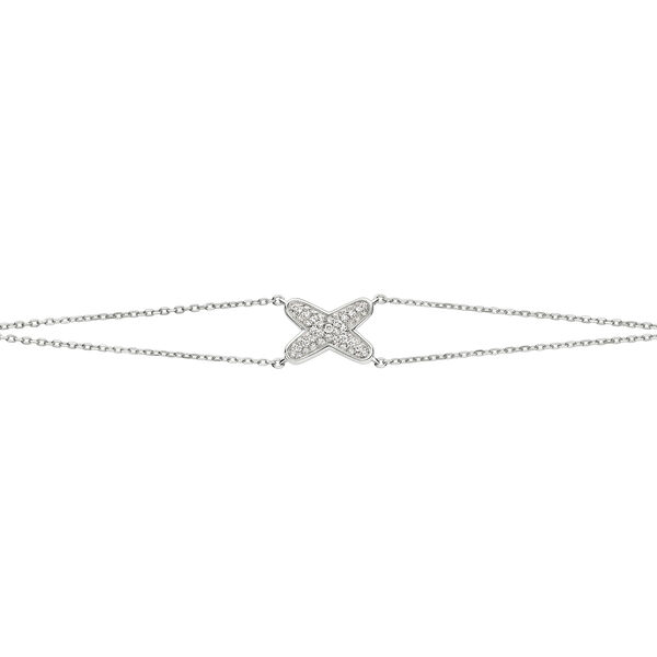 Bracelet Jeux De Liens en or blanc avec pavé de diamants